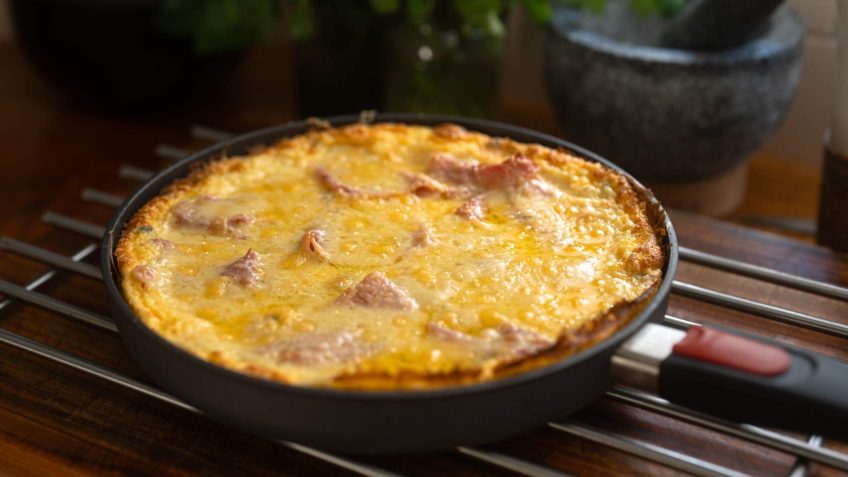 Mushroom, Gruyère and Ham Omelette